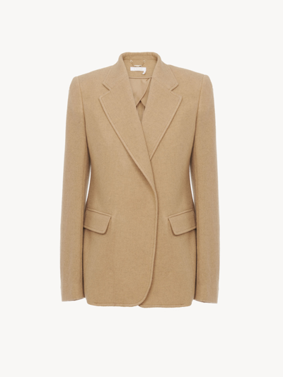 Shop Chloé Veste Blazer Ouverte Femme Brun Taille 34 50% Laine Vierge, 50% Cachemire