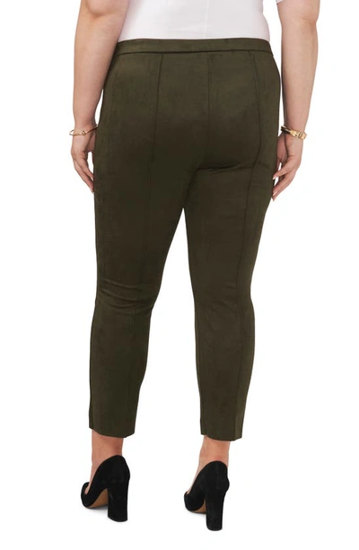 Shop Vince Camuto Faux Suede Leggings In Pine Forest