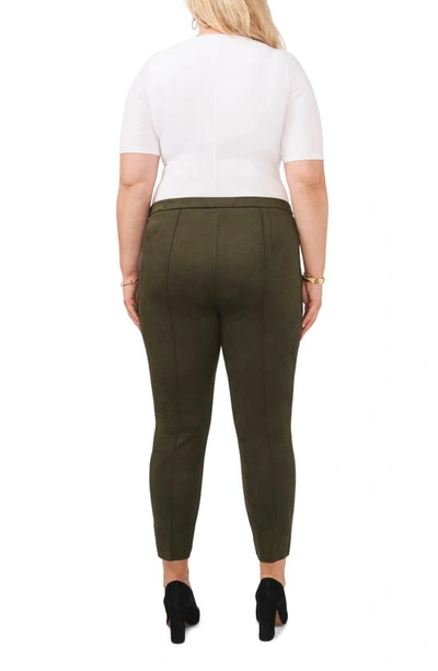 Shop Vince Camuto Faux Suede Leggings In Pine Forest