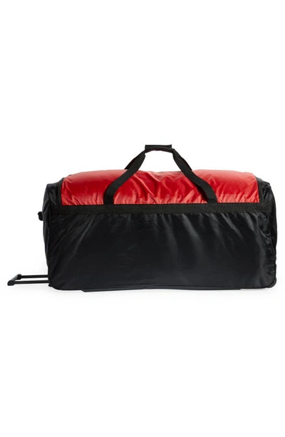 Shop Geoffrey Beene Jumbo 36" Duffle Bag In Black W/ Red