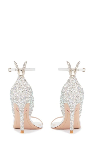 Shop Sophia Webster Mariposa Ankle Strap Sandal In Ivory Crystal