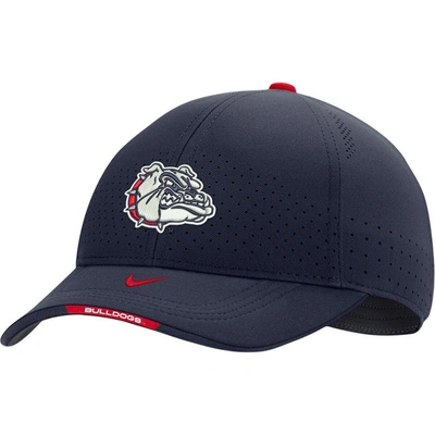 Shop Nike Navy Gonzaga Bulldogs 2022 Sideline Classic99 Swoosh Performance Flex Hat