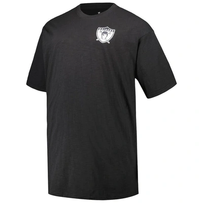 Profile Black Las Vegas Raiders Big & Tall Two-hit Throwback T-shirt