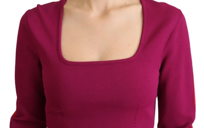 Shop Dolce & Gabbana Multicolor Viscose Square Neck Pullover Women's Sweater