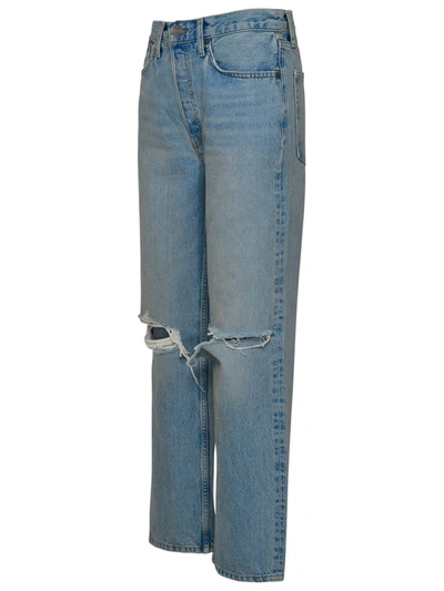 Re/done Jeans 90s In Denim Di Cotone Azzurro In Light Blue