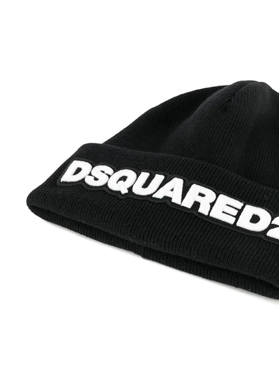 Dsquared2 Logo Knit Beanie In In Black | ModeSens