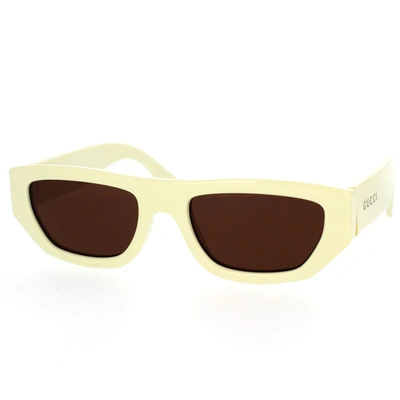Gucci Eyewear Sunglasses In Ivory