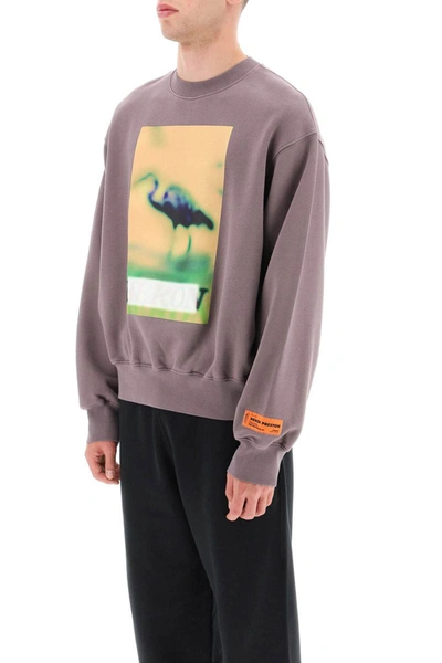 Shop Heron Preston Censored Multicolored Print Sweatshirt In Grey