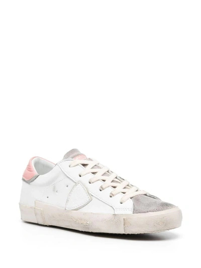 Shop Philippe Model Paris Low Sneakers - White And In Grey