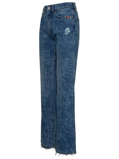 Shop Amish Kendall Blue Cotton Jeans