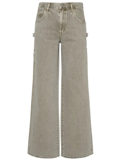 Shop Agolde Magda Jeans In Gray Cotton In Grey
