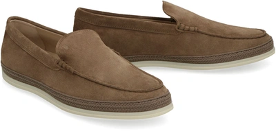 Shop Tod's Suede Slip-on In Brown