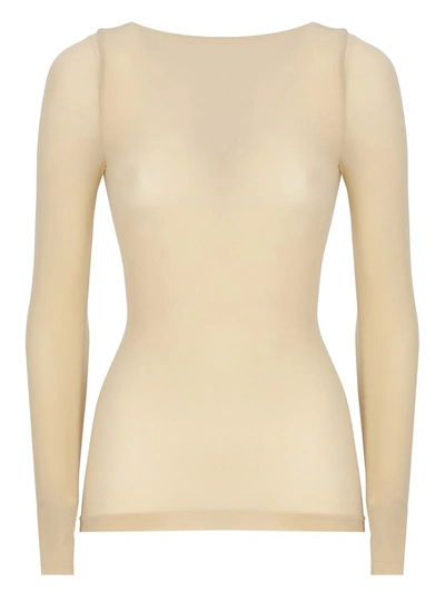 Shop Wolford T-shirts And Polos Beige