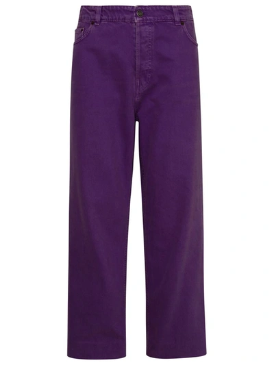 Shop Haikure Purple Cotton Betty Jeans In Violet