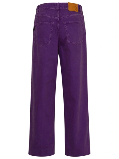 Shop Haikure Purple Cotton Betty Jeans In Violet