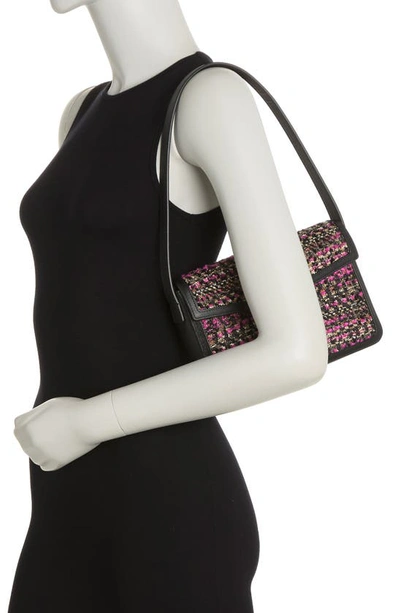 Shop Kate Spade Medium Tweed Shoulder Bag In Pink Multi