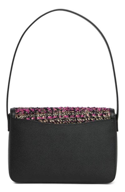 Shop Kate Spade Medium Tweed Shoulder Bag In Pink Multi