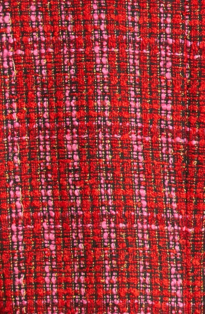 Shop Derek Lam 10 Crosby Walter Double Breasted Tweed Jacket In Red Multi