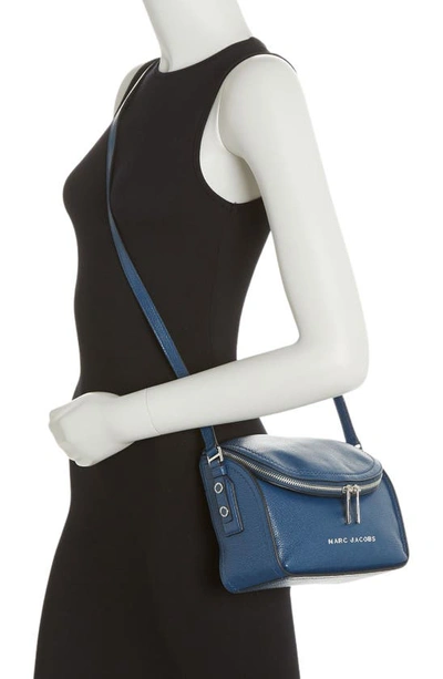 Shop Marc Jacobs The Groove Leather Mini Messenger Bag In Azure Blue