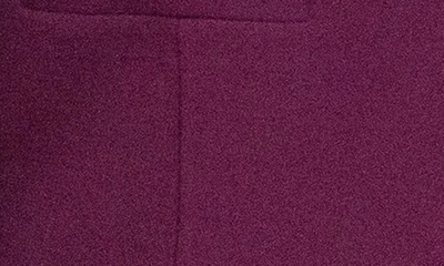Nina Leonard One Button Notch Lapel Crop Blazer In Crisp Berry