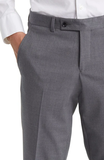 Shop Ted Baker Jerome Soft Constructed Wool Blend Tapered Dress Pants In Light Grey