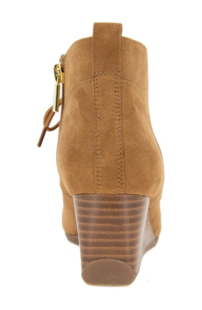 Reaction Kenneth Cole Deka Wedge Bootie In Desert Micro
