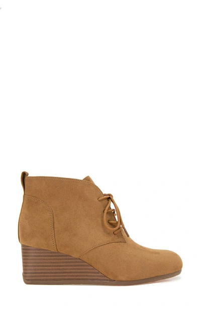 Reaction Kenneth Cole Deka Wedge Bootie In Desert Micro