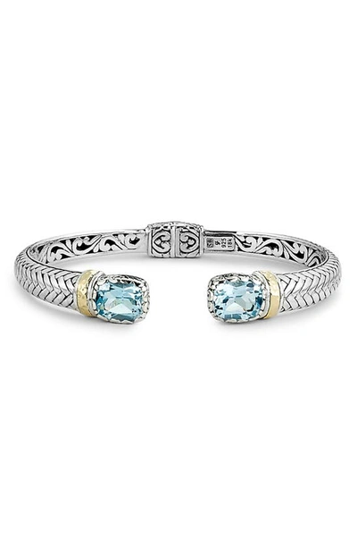 Samuel B. Blue Topaz Bangle Bracelet In Blue