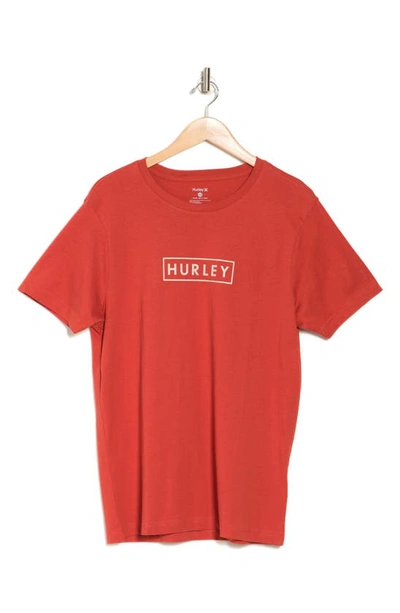 Shop Hurley Boxed Logo Cotton Graphic T-shirt In Orange