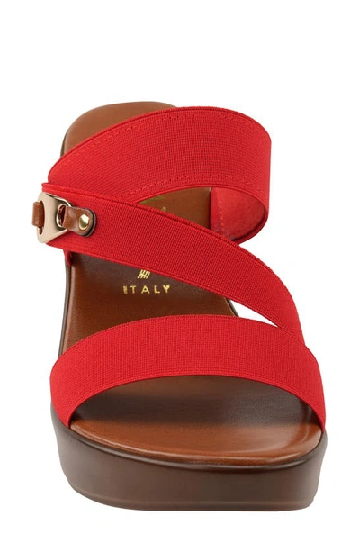 Italian Shoemakers Koda Wedge Slide Sandal In Red