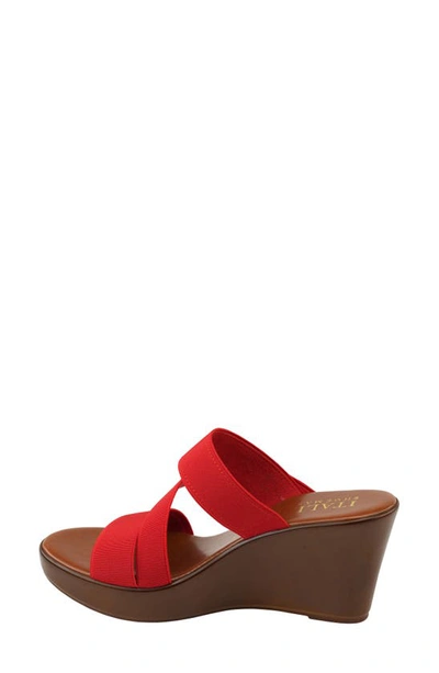 Italian Shoemakers Koda Wedge Slide Sandal In Red