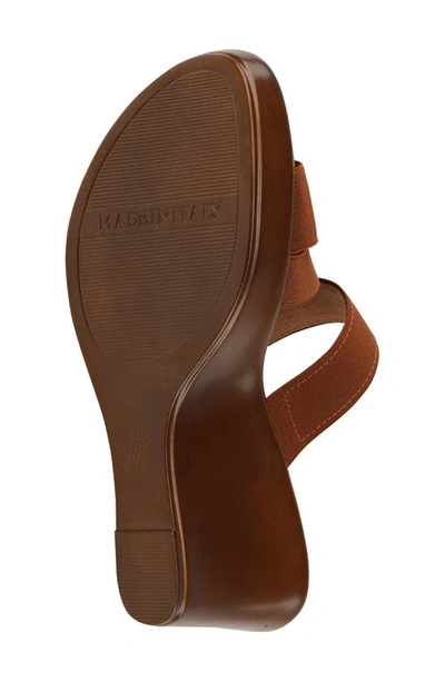 Italian Shoemakers Koda Wedge Slide Sandal In Tobacco