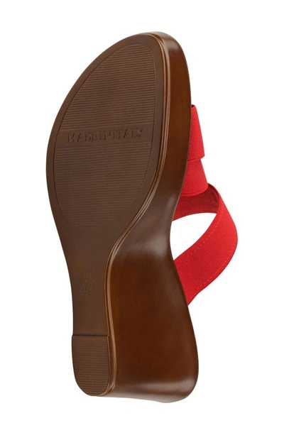 Italian Shoemakers Koda Wedge Slide Sandal In Red