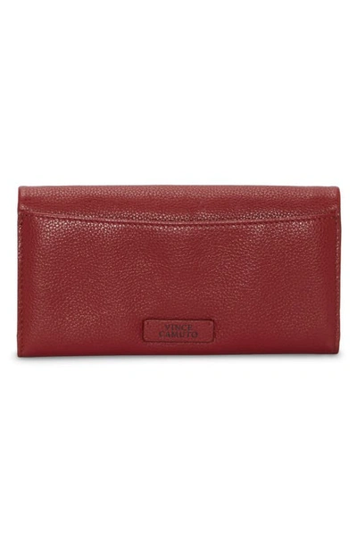 Shop Vince Camuto Livy Leather Clutch Wallet In Fire Whirl