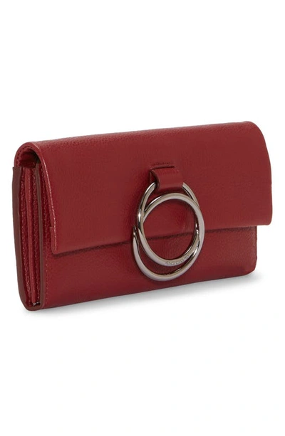 Shop Vince Camuto Livy Leather Clutch Wallet In Fire Whirl