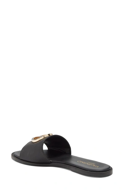 Shop Valentino By Mario Valentino Bugola Slide Sandal In Black