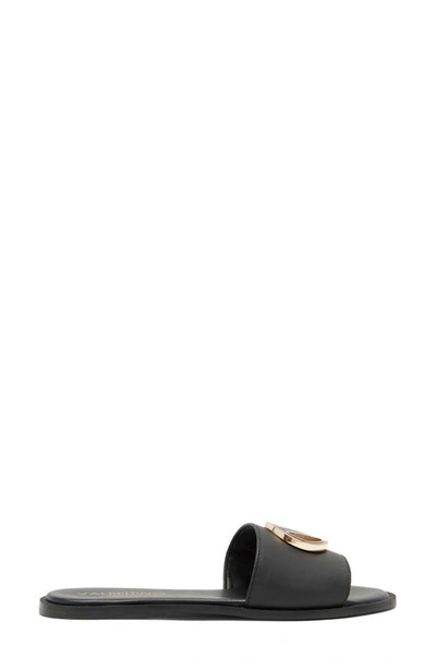 Shop Valentino By Mario Valentino Bugola Slide Sandal In Black