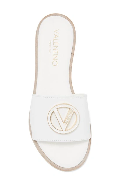 Valentino By Mario Valentino Bugola Slide Sandal In White