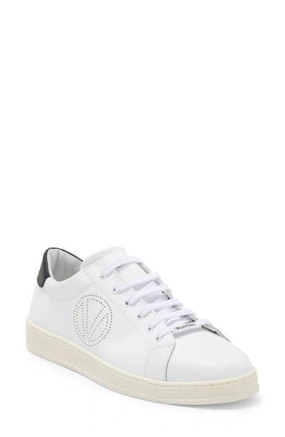 Valentino By Mario Valentino Dimitri Sneaker In White Black