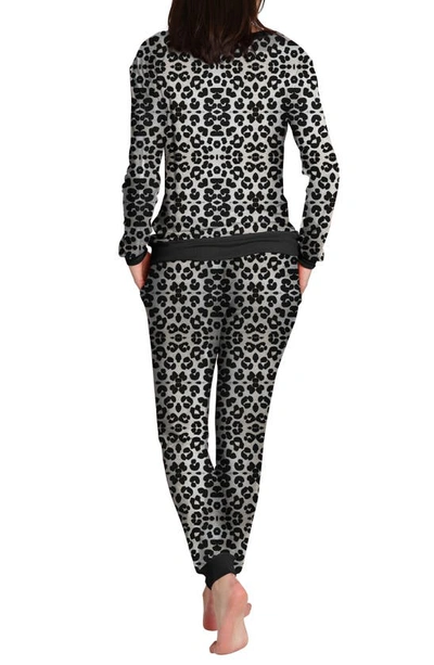 Shop Blis Long Pajamas In Black Chunky Leopard