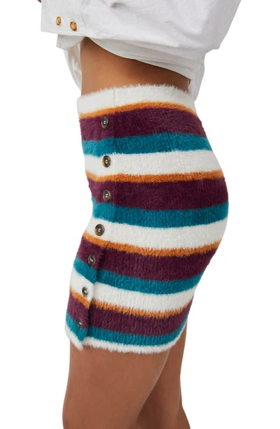 Shop Free People Ciara Sweater Miniskirt In Fig Jam Combo