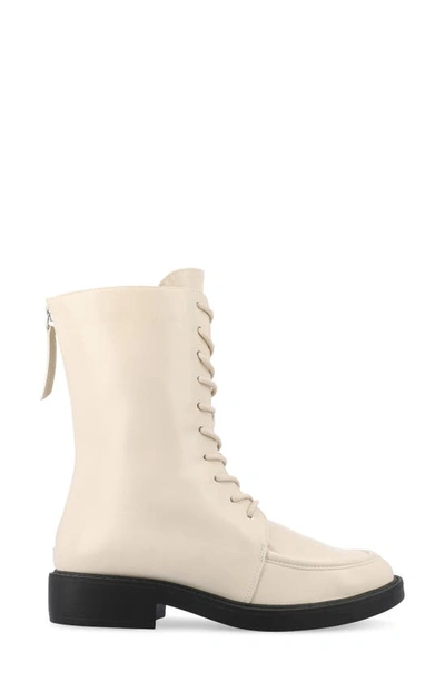 Journee Collection Nikks Combat Boot In Bone