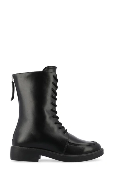 Journee Collection Nikks Combat Boot In Black