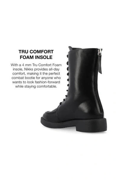 Journee Collection Nikks Combat Boot In Black
