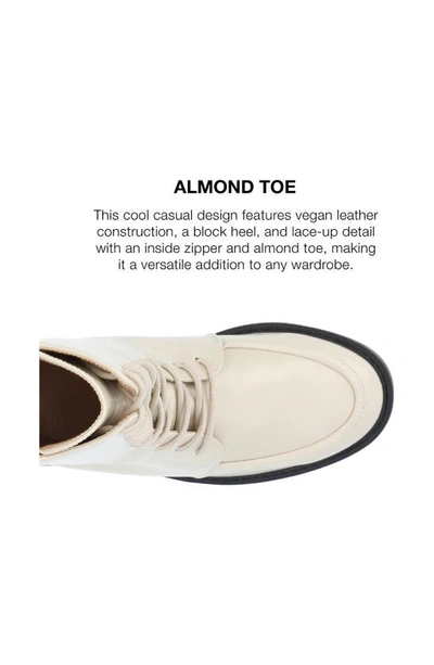 Journee Collection Nikks Combat Boot In Bone