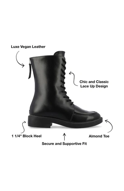 Journee Collection Nikks Combat Boot In Black