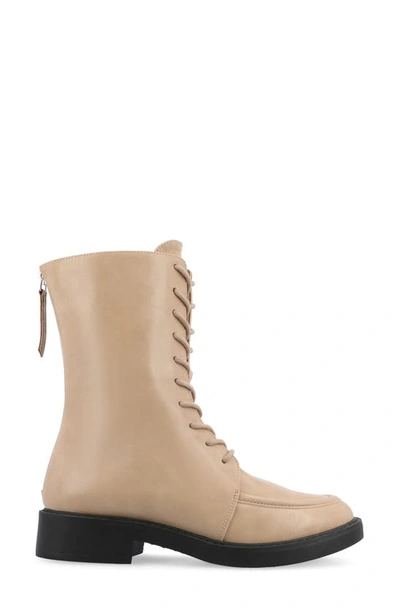 Journee Collection Nikks Combat Boot In Tan