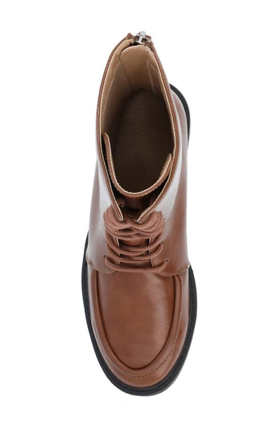 Journee Collection Nikks Combat Boot In Cognac