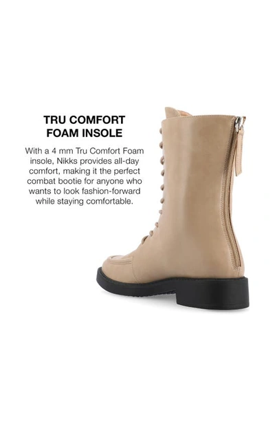 Journee Collection Nikks Combat Boot In Tan