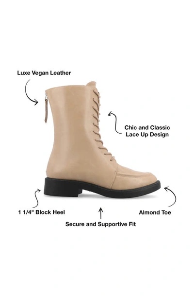 Journee Collection Nikks Combat Boot In Tan